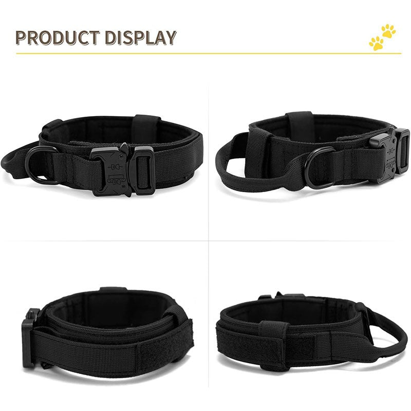 Coleira Tática Estilo Esportivo para Cães, Coleira Utilizável para Cães de Médio a Grande Porte com Capacidade de Tração para Adestramento Canino