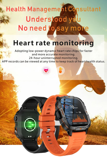 2025 Novo Para Xiaomi Militar Grau Smart Watch Masculino Tela AMOLED de 1.96" 5ATM À Prova D'Água Esportes Rastreador de Fitness Chamada BT Smartwatch