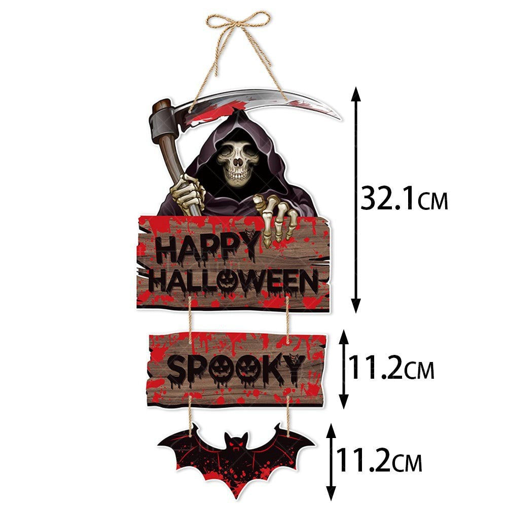 Halloween decoration pumpkin bat hanging decoration haunted house party decoration Halloween door hanging decoration