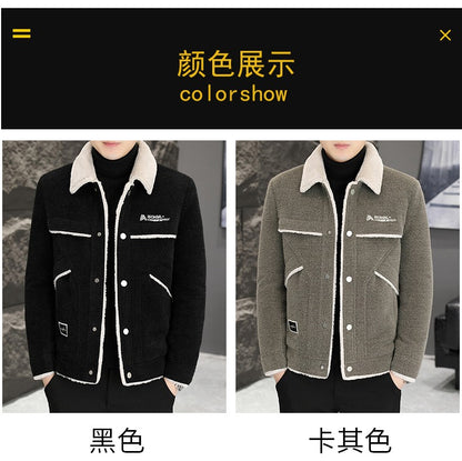 2023 Winter Men's Woolen Jacket Plus Velvet Padded Warm Trench Coat Fashion Casual Business Streetwear Overcoat Men Clothing