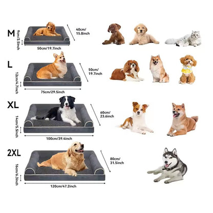 Cama para Cães de Inverno Sofá Cama Pet Profunda Espuma de Memória Filhote de Cachorro Pelúcia Macia Cama Confortável Média Grande Quadrada Tapete Grosso Quente Canil