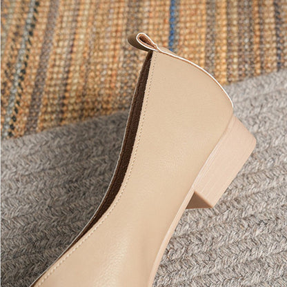 Woman Summer Casual Square Toe Cute Metal Mary Janes Buckle Ballerina Flats Female Bling Elegant Low Heeled Soft Soled Shoes