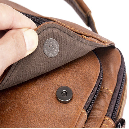 cowhide Large-capacity cowhide men's bag genuine leather single-shoulder bag high quality men's vertical crossbody bag as gift