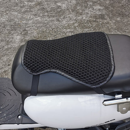 Almofada de Assento de Motocicleta Antiderrapante Estrutura de Malha 3D Respirável Macia e Confortável Proteção Solar Acessórios para Motocicleta