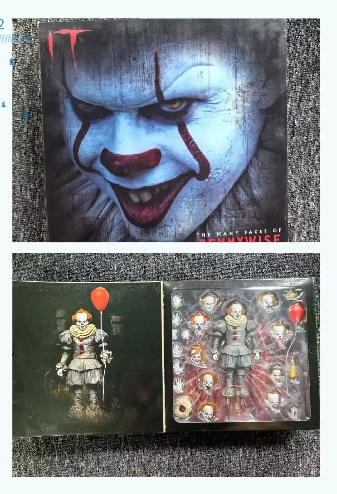 NEW NECA The Many Faces Of Pennywise Action Figure Change Face Pennywise Toys Collectible Model Birthday Gift