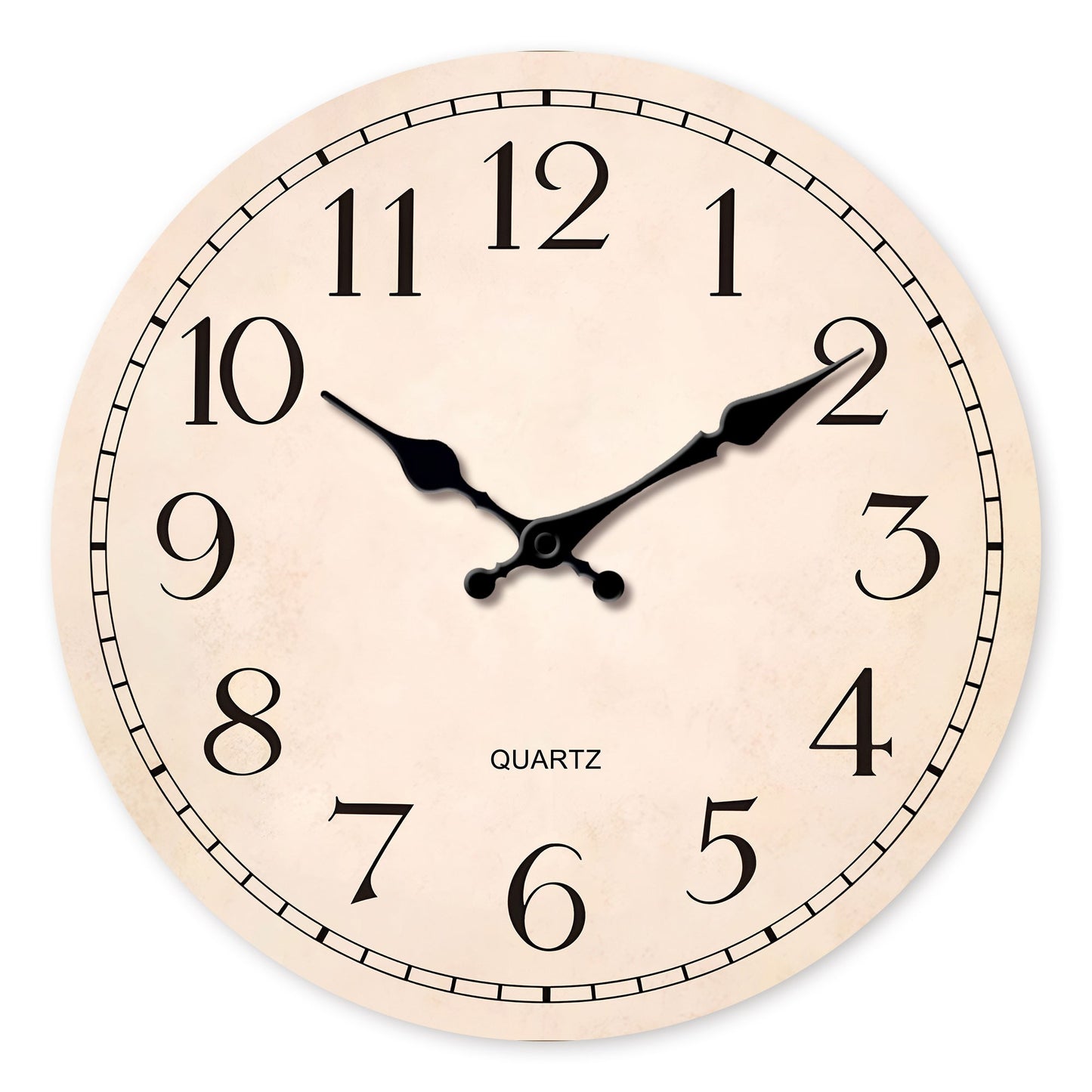 1pc, 10-16 inch classic retro wooden wall clock, creative digital design, battery-operated silent quartz, suitable for living ro
