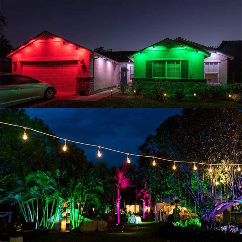 10W RGBW Outdoor Spot Light with Remote Control LED Spike Light Waterproof 110V 220V Landscape Spotlight for Garden,Lawn,Path