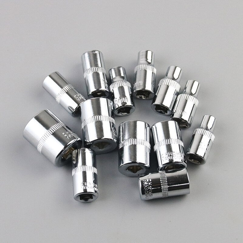 Conjunto de ferramentas para reparo de carros 46 peças, kit de soquetes de 1/4 de polegada, kit de ferramentas para reparo de carros, chave de torque catraca, conjunto combinado para reparos automotivos, ferramenta mecânica