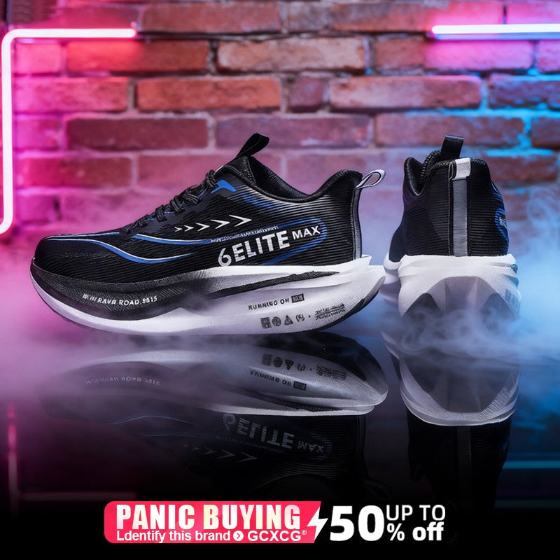 Men  Running Shoes Carbon Board Speciality Marathon Sports Breathable Lightweight Women's Comfortable Athletic Nonskid Sneakers