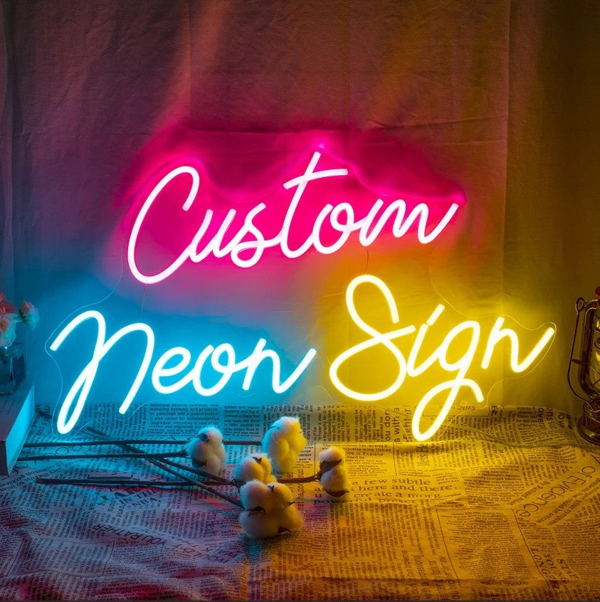 Custom Personalised Name Neon Signs, LED Neon Lighting for Wedding,Bedroom,Home & Bar Wall Decorations Led Luminous Letters Lamp