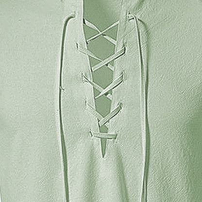 King Billion Men's Shirts Casual Men Cotton Linen Long Sleeve T-shirt Spring Autumn Vintage Shirt US Size Drawstring Neck