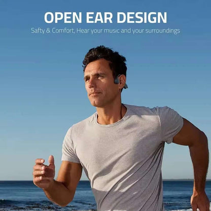 B33 Bone Conduction Earphones Bluetooth 5.4 Wireless Headphones HD Clear Mic Sports Headset for Workout Running Driving