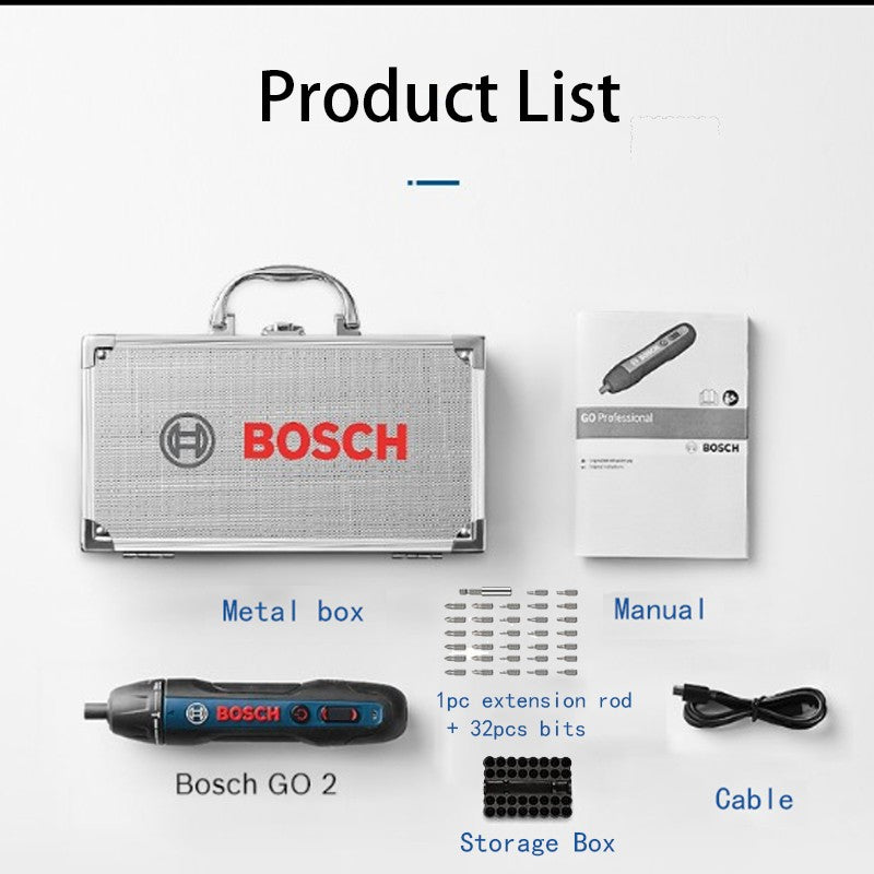 Parafusadeira elétrica sem fio Bosch Go Original 3.6V Recarregável Parafusadeira automática Furadeira Bosch Go 2 Ferramenta elétrica de lote