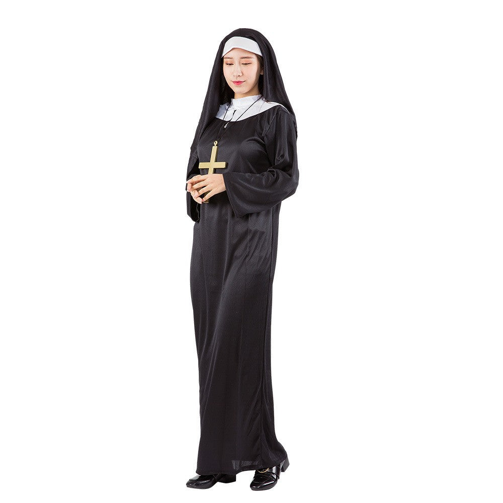Halloween Masquerading Parties Adult Cosplay Pastors and Performance Costumes for Priests Nuns