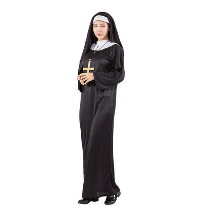 Halloween Masquerading Parties Adult Cosplay Pastors and Performance Costumes for Priests Nuns