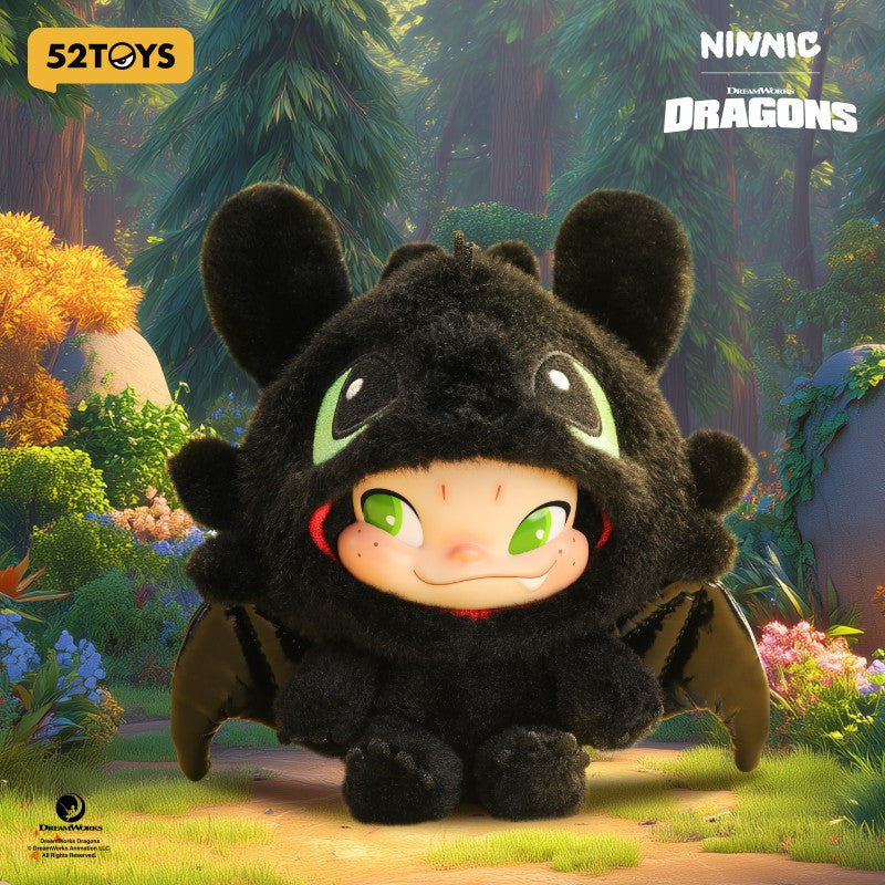 52TOYS NINNIC & TOOTHLESS Pelúcia Edição Limitada, Altura: 17cm/6,7 polegadas