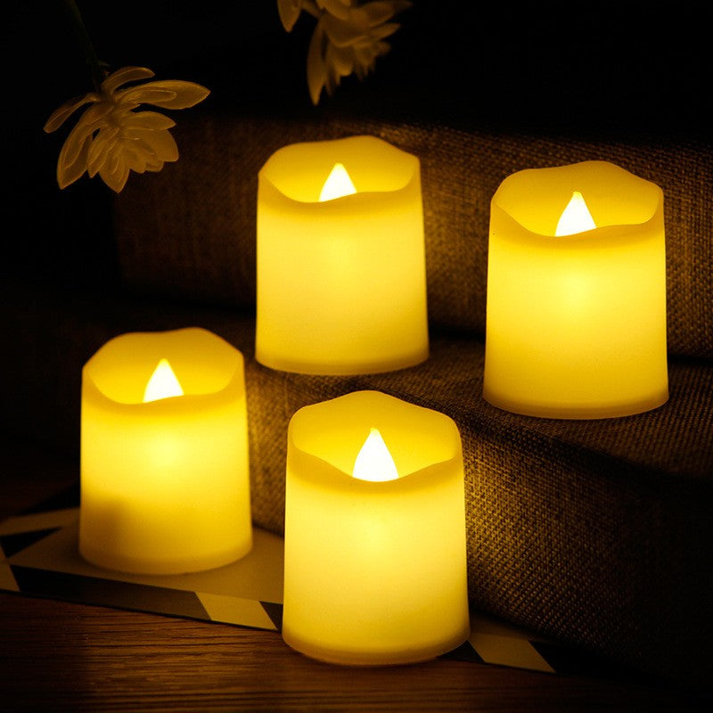 Flameless LED Candle Lights Creative Wishing Led Tea Lamp Warm White Halloween Wedding Christmas Decoration Candle Light
