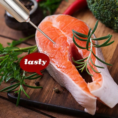 Conjunto de Seringa para Temperos em Aço Inoxidável Injetor de Sabor para Carne Peru Frango Molho Marinada Acessórios de Cozinha Doméstica