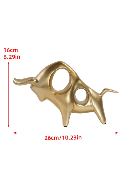 Golden Bull Resin Set Resin Sculpture Home Decor Party Decoration Living Room Bedroom Office Desktop Decor Accessories Craft
