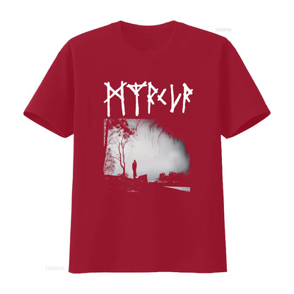 myrkur m T Shirt vintage Washed Top For Everyday Wear Soft Comfortable streetwear graphic Casual Stretched homme fashion