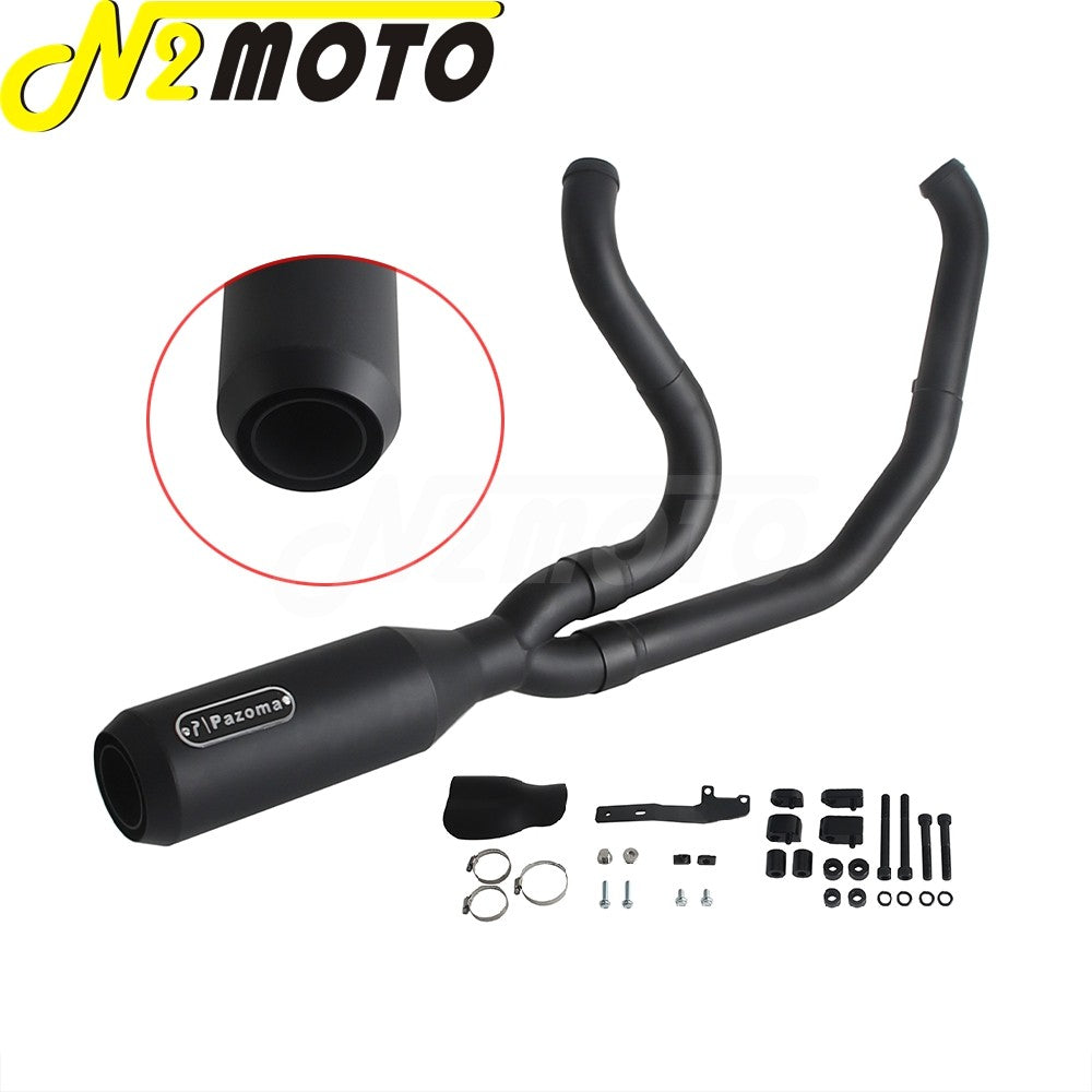 Motorcycle 2-into-1 Exhaust Muffler System For Harley Touring Electra Glide FLHTI FLHTK FLHTPI FLHTKL FLHTCUI FLHTKSE 2017-2025