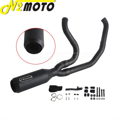 Motorcycle 2-into-1 Exhaust Muffler System For Harley Touring Electra Glide FLHTI FLHTK FLHTPI FLHTKL FLHTCUI FLHTKSE 2017-2025