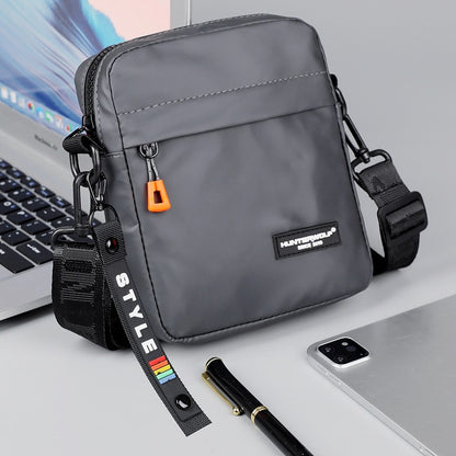 Simple Mini Men Crossbody Bag For Phone Side Bag Casual Waterproof PU Leather Shoulder Bag Business Small Messenger Sling Bags