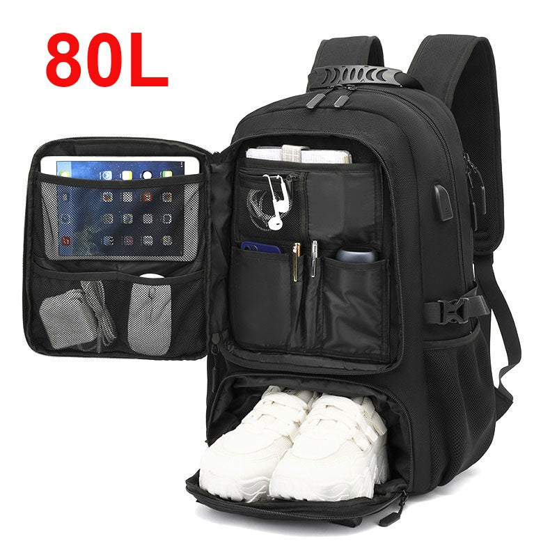 Mochila de Viagem 50L 60L 80L para Mulheres e Homens Mochila Masculina de Grande Capacidade para Viagem de Negócios Mochilas Impermeáveis ao Ar Livre Bolsa Feminina para Laptop