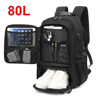 Mochila de Viagem 50L 60L 80L para Mulheres e Homens Mochila Masculina de Grande Capacidade para Viagem de Negócios Mochilas Impermeáveis ao Ar Livre Bolsa Feminina para Laptop