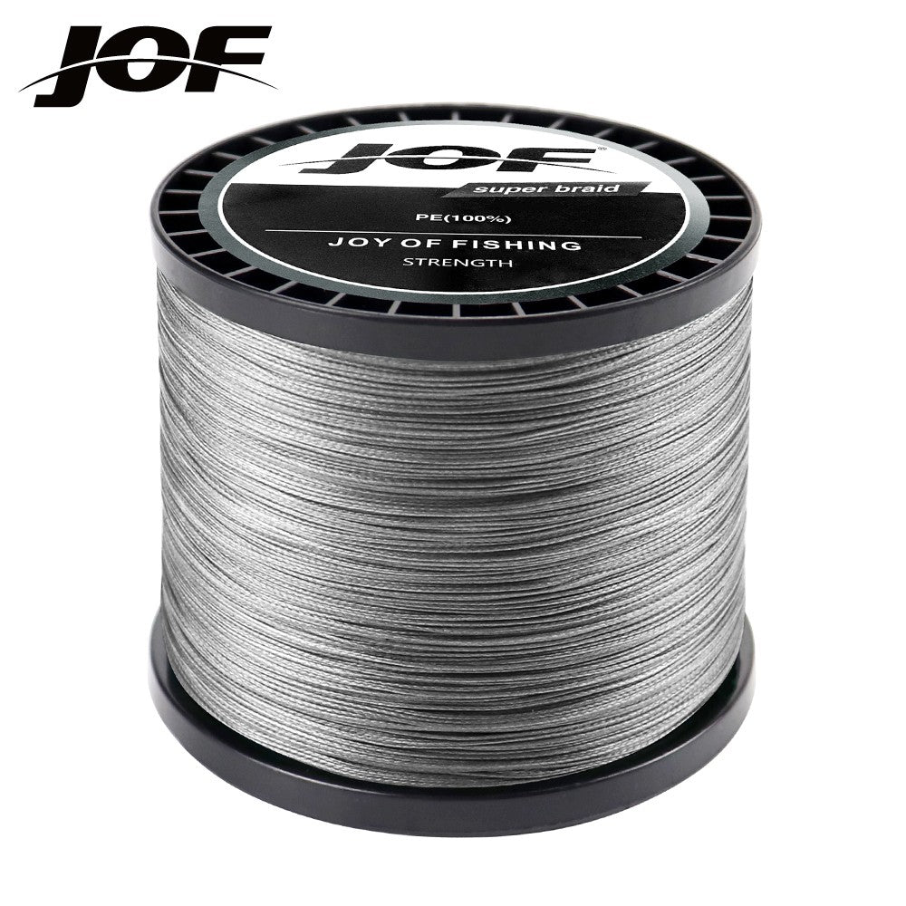 JOF X12 Braided Fishing Line 1000M 500M 300M 12 Strands MultiColor Multifilament Saltwater PE Line 33 42 55 65 90 103 150LB