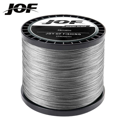 JOF X12 Braided Fishing Line 1000M 500M 300M 12 Strands MultiColor Multifilament Saltwater PE Line 33 42 55 65 90 103 150LB