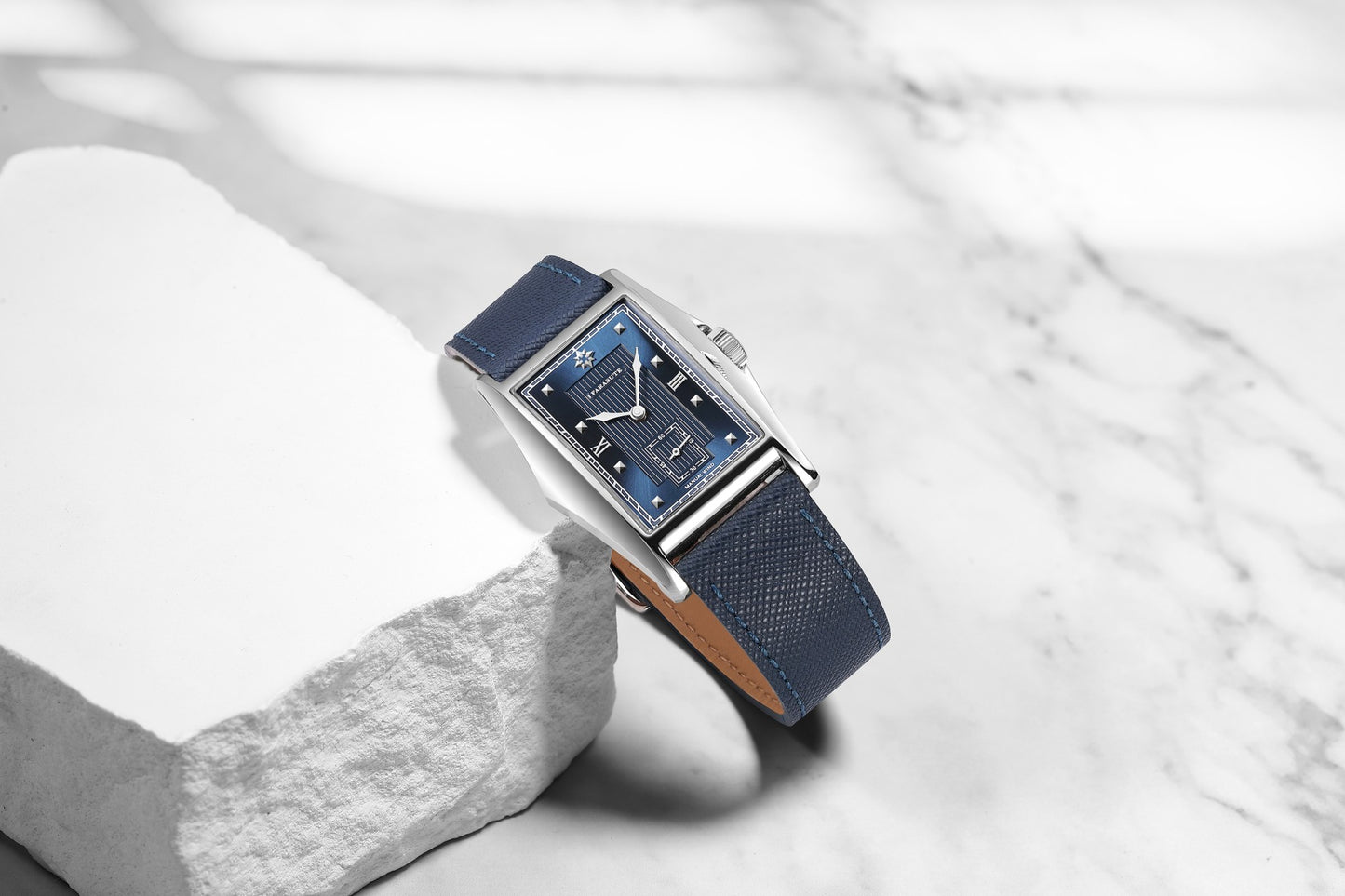 FARASUTE Creative Manual Square Customized Mechanical Movement Watch Men Luxury Sapphire Glass Small Second Wristwatches reloj