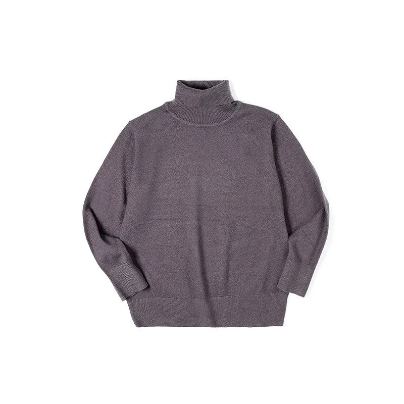 Maden Thermal Sweater Men’s Turtleneck Basic Knitted Shirts Autumn Winter Solid Thick Pullovers Turn-down Collar Soft Underwear