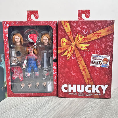 NECA Chucky Figure Anime Christmas outfit Child's play figures Model Joint Movable Toys Christmas Birthday Gift Toys