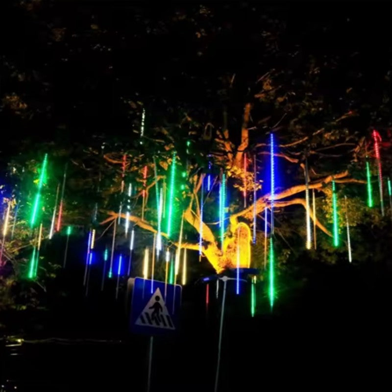 30/50cm 8 Tubes Meteor Shower Rain LED String Lights Christmas Tree Decorations Street Garland for Decor Noel New Year Navidad