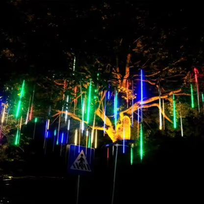 30/50cm 8 Tubes Meteor Shower Rain LED String Lights Christmas Tree Decorations Street Garland for Decor Noel New Year Navidad