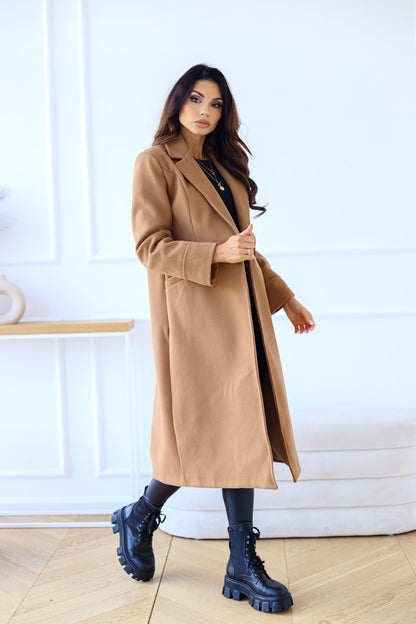 Autumn and winter 2024 new women's long woolen coat Korean version of the loose temperament haute overcoat coat