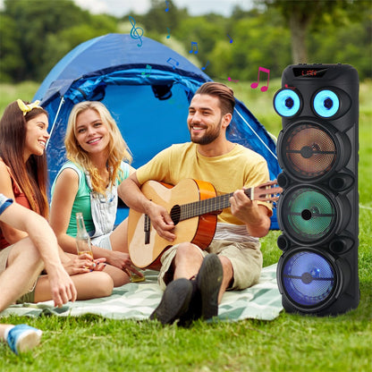 4000W Portable Bluetooth Speaker 3*8"Subwoofer Heavy Bass Sound System Party karaoke for Wireless Boombox Loud Speaker