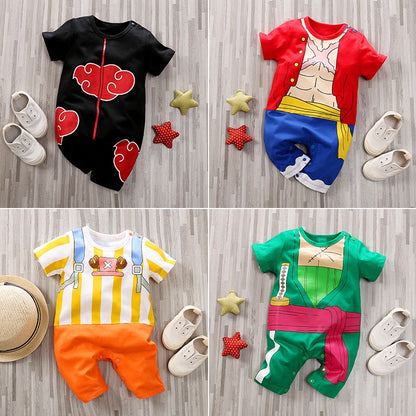 Anime Cosplay Dragon Ball Z Fantasia Infantil Bebê Menino Menina Macacão Criança Demon Slayer Roupa de Bebê Recém-nascido Macacão 0-18 Meses