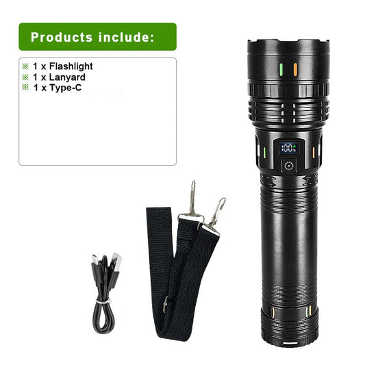 30000000LM High Power LED Flashlight Most Bright Tactical Torch Rechargeable Portable Light Long Shot 5000M Camping Hunting Lamp