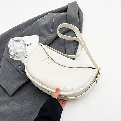 Fashionable retro new leather bag, women's dumpling bag, shoulder bag, crossbody bag, trendy and versatile soft leather bag