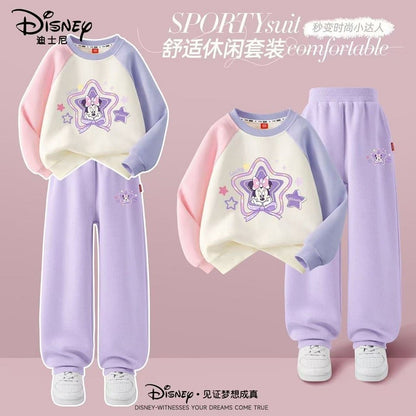 Autumn Baby Girls Boys Clothes Set Children Disney Mickey Printing Sweatshirt Top and Pants Bottom 2Pieces Suit Cotton Tracksuit
