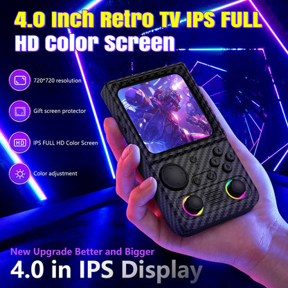 AISLPC RG45 Retro Handheld Game Console 4.0'' IPS Screen 64/128GB Supports 5G Portable Pocket Video Player