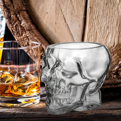 Caneca de Cerveja Rosto de Caveira 80/150/350 ML, Copos de Caveira, Copo para Coquetel, Copo de Vidro para Beber, Artigos de Vidro Engraçados para Entretenimento, Decoração de Halloween
