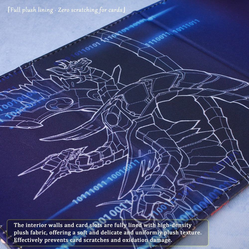 Caixa de Deck Cyber End Dragon Dicewinder para YGO, Armazena 100 Cartas com Double-Sleeve, Caixa de Armazenamento de Cartas com Bandeja de Dados para TCG MTGames PTCG OPCG