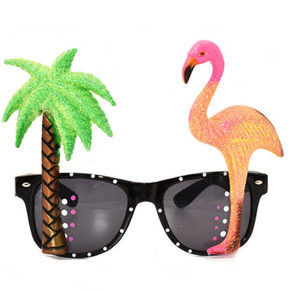 Summer Flamingos, Wine glasses Cosplay Anime Party Glasses Hawaiian Party Dress-up Beach Sunglasses Party Support Wholesale