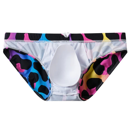 Sexy Man's Brand Swimming Push-up Pad Swim Trunks Low Waist Swimming Men Briefs Swimwear Boxers Patchwork Color Hot Sell Summer