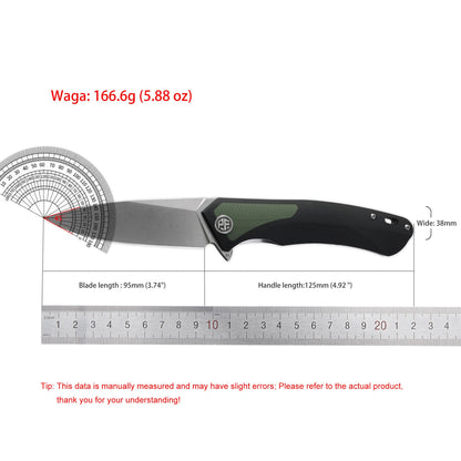 Petrified Fish PF838 Folding Knife Jackknife D2 Steel Outdoor Camping Hunting Hiking EDC Tool Ball Bearing G10 Handle Knives