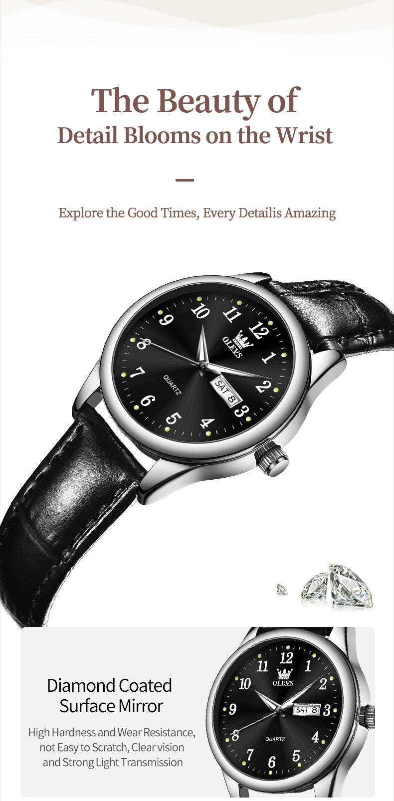 OLEVS Luxury Quartz Watch for Women Elegant Stainless Steel Women's Watches Gifts Waterproof Fashion Trend Simple Ladies Watch