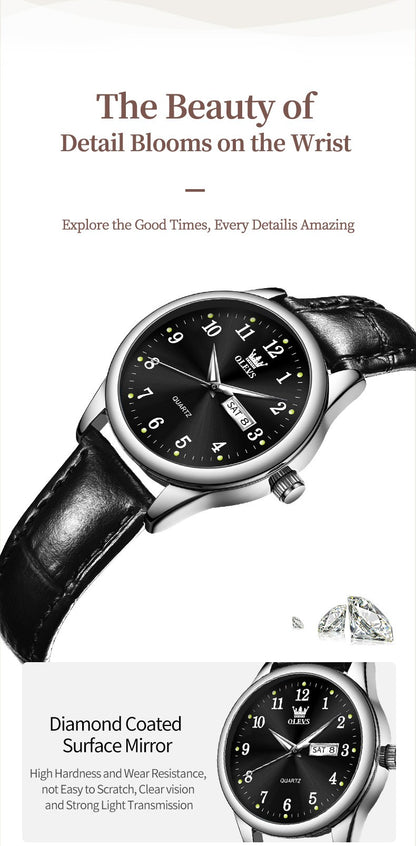 OLEVS Luxury Quartz Watch for Women Elegant Stainless Steel Women's Watches Gifts Waterproof Fashion Trend Simple Ladies Watch